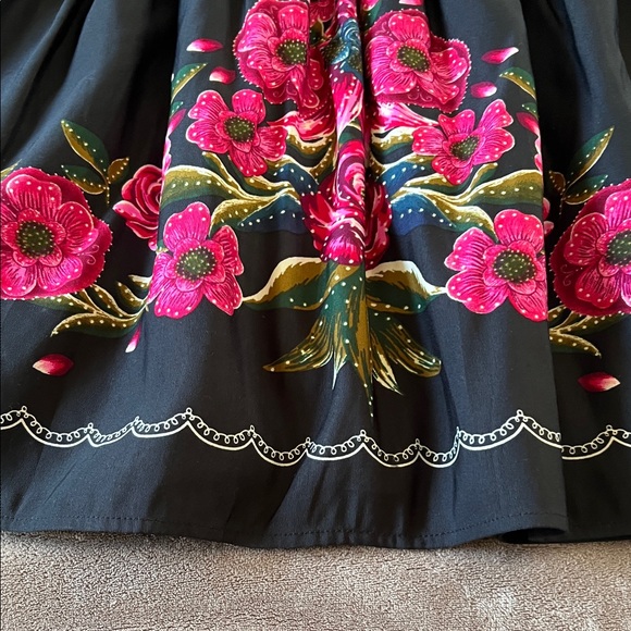 Forever 21 Strapless Black Mini Dress with Pink Floral - Picture 3 of 12